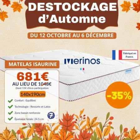 MATELAS ISAURINE 140x190cm