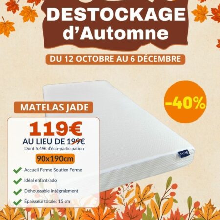 MATELAS JADE 90x190cm