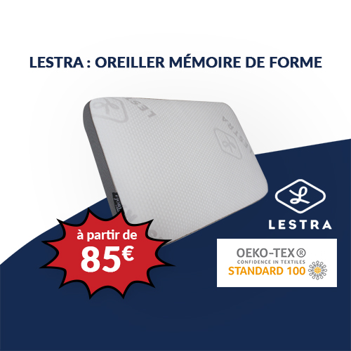 LESTRA Oreiller Memoire de forme literie 10 promo