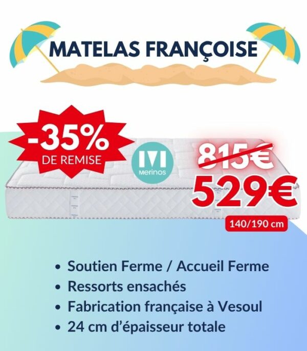 Matelas Françoise 140x190 cm