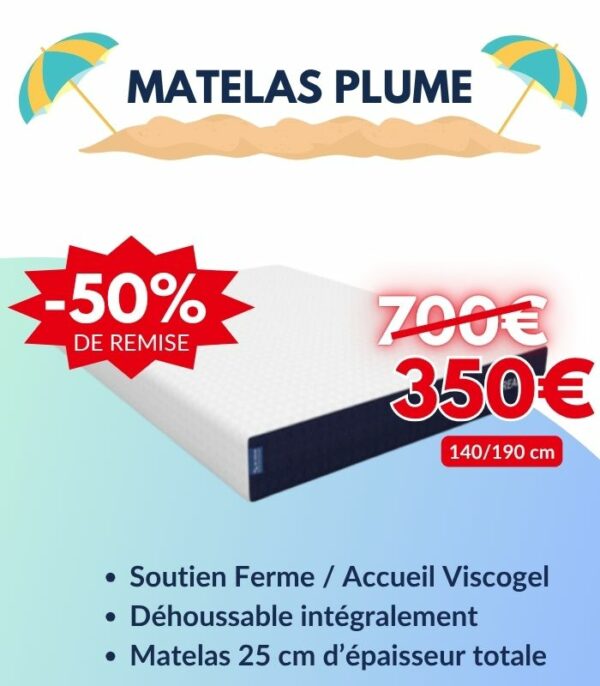 Matelas Plume 140x190 cm