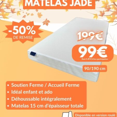 Matelas Jade 90 x 190 cm