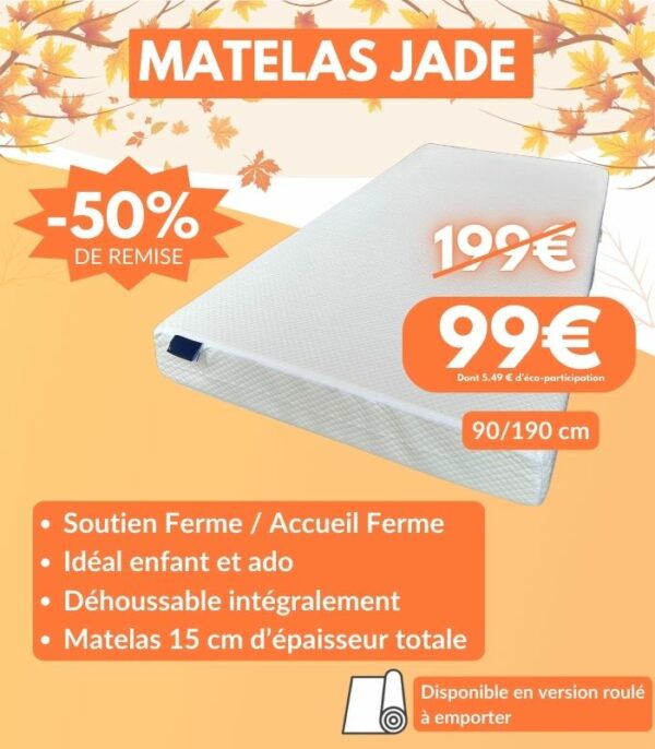 Matelas Jade 90 x 190 cm